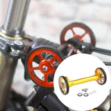 Maxbell Maxbell Folding Bike Easy Wheels Extension Rod for Brompton Bike Gold bright color