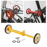 Maxbell Maxbell Folding Bike Easy Wheels Extension Rod for Brompton Bike Gold bright color
