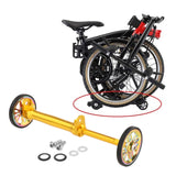 Maxbell Maxbell Folding Bike Easy Wheels Extension Rod for Brompton Bike Gold bright color
