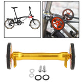 Maxbell Maxbell Folding Bike Easy Wheels Extension Rod for Brompton Bike Gold bright color