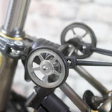 Maxbell Maxbell Folding Bike Easy Wheels Extension Rod for Brompton Bike Black titanium