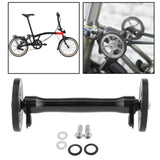 Maxbell Maxbell Folding Bike Easy Wheels Extension Rod for Brompton Bike Black titanium