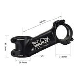 Maxbell Maxbell 31.8 Bike Stem Lightweight Short Handlebar Stem Road Bike 25 Degree 90mm