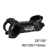 Maxbell Maxbell 31.8 Bike Stem Lightweight Short Handlebar Stem Road Bike 25 Degree 90mm