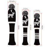 Maxbell Maxbell 3pcs Golf Wood Headcover Durable Elk Pattern Driver Protect Guard Parts