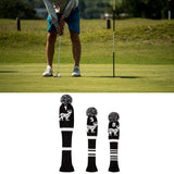 Maxbell Maxbell 3pcs Golf Wood Headcover Durable Elk Pattern Driver Protect Guard Parts