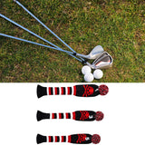 Maxbell Maxbell 3pcs Golf Wood Headcover Durable Skull Pattern Driver Protect Guard Parts