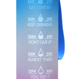 Maxbell Maxbell Leakproof Free Water Bottle Motivational Fitness Workout with Time Marker Blue Purple