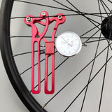 Maxbell Maxbell Bike Spoke Tension Meter Deluxe Bicycle Spoke Tensiometer Watch Wheel Tool Red Mechanical
