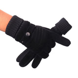 Maxbell Maxbell Windproof Snow Gloves Adjustable Heat Keep Driving Cycling Men  B 3D Black