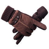 Maxbell Maxbell Windproof Snow Gloves Adjustable Heat Keep Driving Cycling Men  B 3D Black