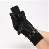 Maxbell Maxbell Windproof Snow Gloves Adjustable Heat Keep Driving Cycling Men  B 3D Black