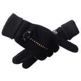 Maxbell Maxbell Windproof Snow Gloves Adjustable Heat Keep Driving Cycling Men  B 3D Black