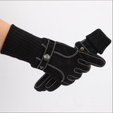Maxbell Maxbell Windproof Snow Gloves Adjustable Heat Keep Driving Cycling Men  B 3D Black