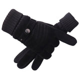 Maxbell Maxbell Windproof Snow Gloves Adjustable Heat Keep Driving Cycling Men  B 3D Black