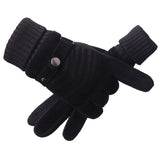Maxbell Maxbell Windproof Snow Gloves Adjustable Heat Keep Driving Cycling Men  B 3D Black