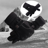 Maxbell Maxbell Windproof Snow Gloves Adjustable Heat Keep Driving Cycling Men  B 3D Black