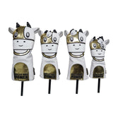 Maxbell Maxbell 4Pcs Embroidered Golf Club Head Cover Driver Wood Headcover Protector Gold