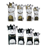 Maxbell Maxbell 4Pcs Embroidered Golf Club Head Cover Driver Wood Headcover Protector Gold