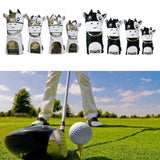 Maxbell Maxbell 4Pcs Embroidered Golf Club Head Cover Driver Wood Headcover Protector Gold