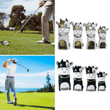 Maxbell Maxbell 4Pcs Embroidered Golf Club Head Cover Driver Wood Headcover Protector Gold