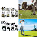 Maxbell Maxbell 4Pcs Embroidered Golf Club Head Cover Driver Wood Headcover Protector Gold