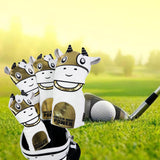 Maxbell Maxbell 4Pcs Embroidered Golf Club Head Cover Driver Wood Headcover Protector Gold