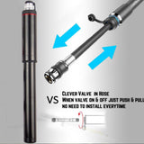 Maxbell Maxbell Bike Pump Hand Portable Cycling Inflator Tyre Tire With High Pressure Gauge Sliver and Gray