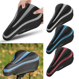 Maxbell Bike Seat Cover Comfort Padding Soft Silicone Saddle Cushion Accessories Black and Gray