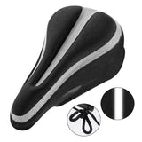 Maxbell Bike Seat Cover Comfort Padding Soft Silicone Saddle Cushion Accessories Black and Gray