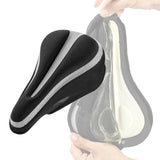 Maxbell Bike Seat Cover Comfort Padding Soft Silicone Saddle Cushion Accessories Black and Gray