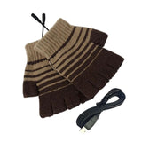 Maxbell Maxbell Winter USB Heated Gloves Hand Warmer Electric Heating Gloves Brown