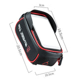 Maxbell Maxbell Bike Phone Mount Bag Top Tube for Bicycle Top Tube Black Red