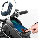 Maxbell Maxbell Bike Phone Mount Bag Top Tube for Bicycle Top Tube Black Gray