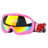 Maxbell Maxbell 1PcMens Women Anti-Fog Tinted Lens Snow Board Ski UV Sunglasses Goggles Rose Red Lens