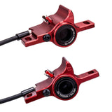 Maxbell Maxbell Hydraulic Disc Brakes Set Aluminum Alloy for MTB Bike Red without Disc