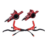 Maxbell Maxbell Hydraulic Disc Brakes Set Aluminum Alloy for MTB Bike Red without Disc