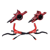 Maxbell Maxbell Hydraulic Disc Brakes Set Aluminum Alloy for MTB Bike Red without Disc
