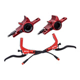 Maxbell Maxbell Hydraulic Disc Brakes Set Aluminum Alloy for MTB Bike Red without Disc