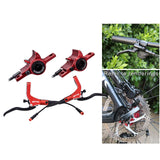 Maxbell Maxbell Hydraulic Disc Brakes Set Aluminum Alloy for MTB Bike Red without Disc