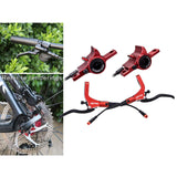 Maxbell Maxbell Hydraulic Disc Brakes Set Aluminum Alloy for MTB Bike Red without Disc