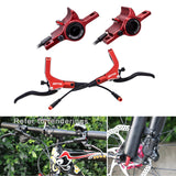 Maxbell Maxbell Hydraulic Disc Brakes Set Aluminum Alloy for MTB Bike Red without Disc