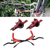 Maxbell Maxbell Hydraulic Disc Brakes Set Aluminum Alloy for MTB Bike Red without Disc