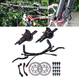 Maxbell Maxbell Hydraulic Disc Brakes Set Aluminum Alloy for MTB Bike Black with Disc