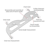 Maxbell Maxbell Bicycle Chain Checker Bike Chains Gauge Measuring Ruler Silver