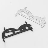 Maxbell Maxbell Bicycle Chain Checker Bike Chains Gauge Measuring Ruler Silver