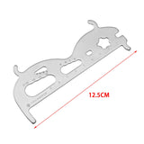 Maxbell Maxbell Bicycle Chain Checker Bike Chains Gauge Measuring Ruler Silver