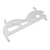 Maxbell Maxbell Bicycle Chain Checker Bike Chains Gauge Measuring Ruler Silver