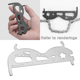 Maxbell Maxbell Bicycle Chain Checker Bike Chains Gauge Measuring Ruler Silver