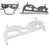 Maxbell Maxbell Bicycle Chain Checker Bike Chains Gauge Measuring Ruler Silver